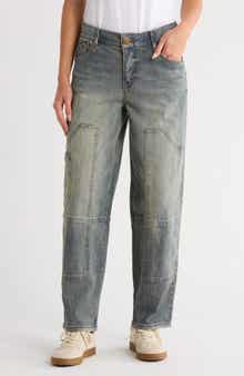 Democracy Crop Barrel Leg Jeans