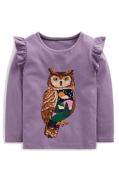 Kids' Ruffled Long Sleeve Superstitch T-Shirt