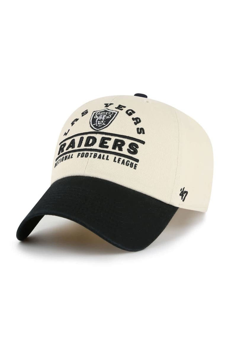 Men's '47  Natural Las Vegas Raiders Windham Clean Up Adjustable Hat, Main, color, Natural
