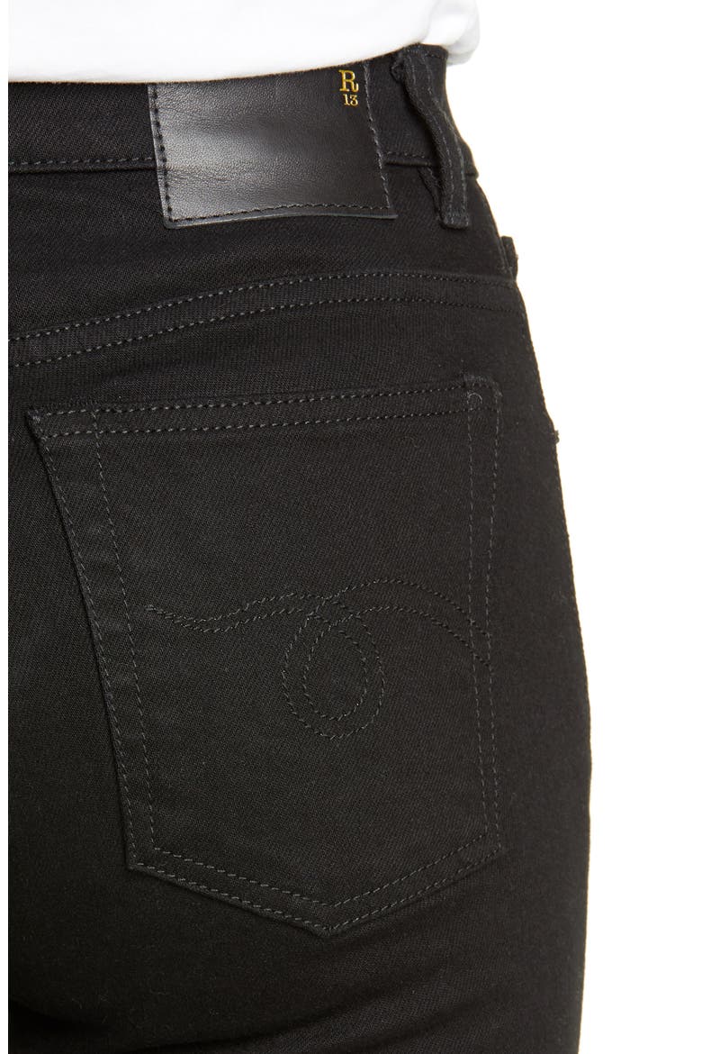 High Waist Skinny Jeans, Alternate, color, RINSED BLACK