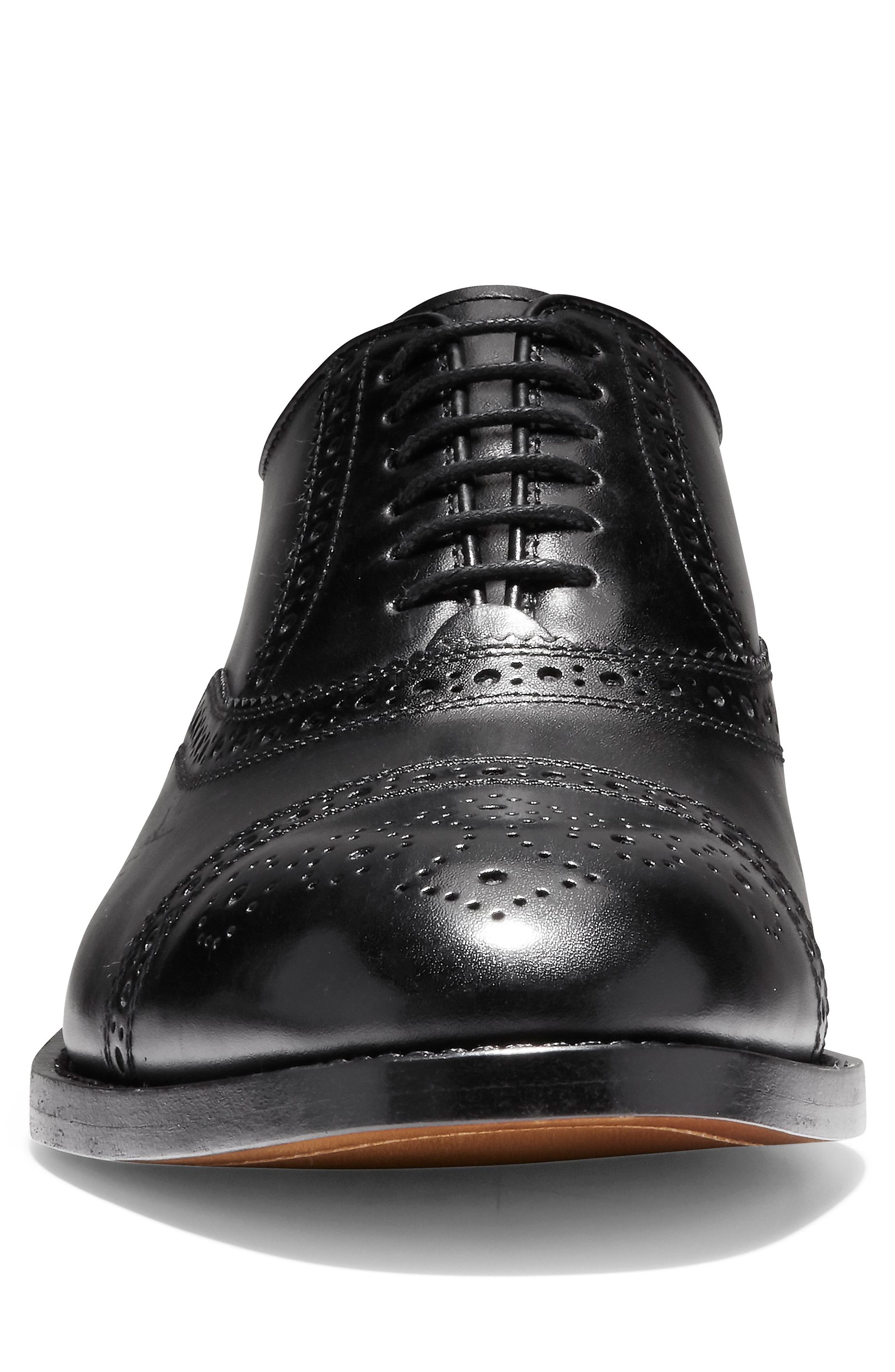 American Classics Kneeland Cap Toe Oxford, Alternate, color, BLACK LEATHER