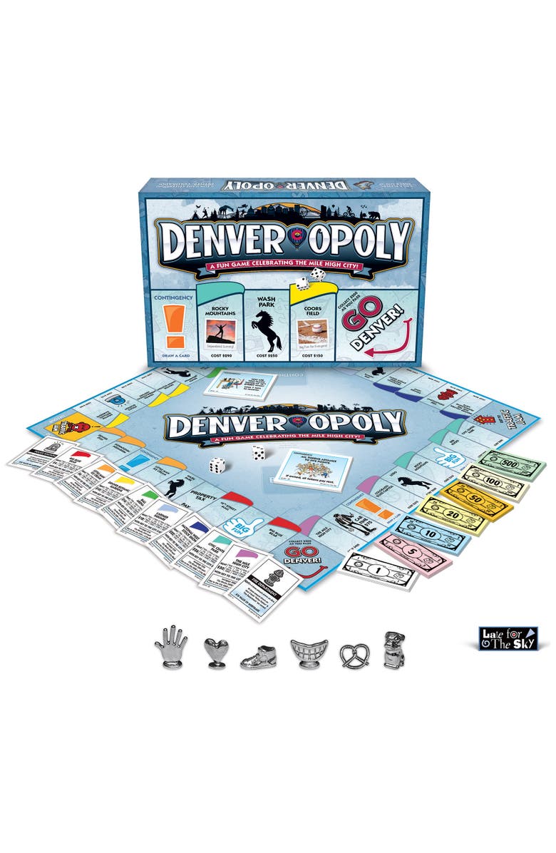 Late for the Sky Denveropoly Themed Family Board Game, Ages 8+, Alternate, color, Multicolored