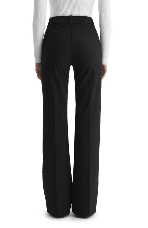 Reiss Black High Rise Flared Trousers