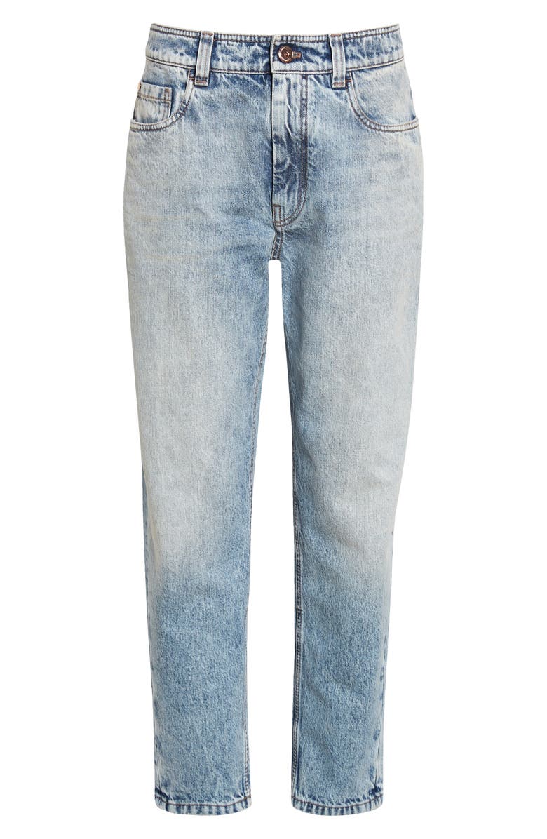 Brunello Cucinelli Monili Tag Baggy Jeans, Main, color, 