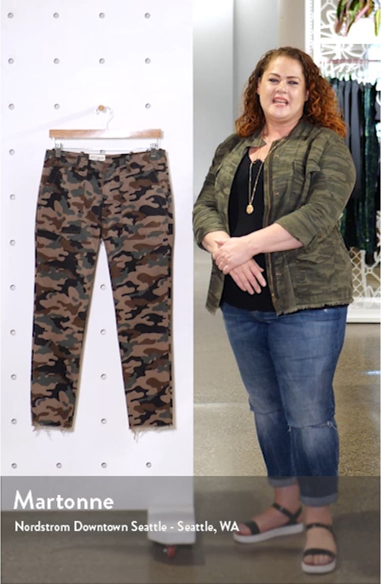 Jenna Camo Print Crop Pants, sales video thumbnail