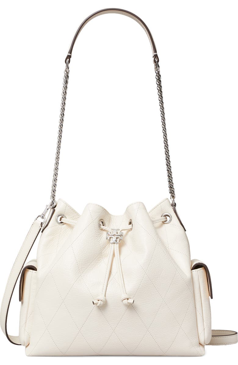 Tory Burch Charlie Quilted Leather Drawstring Shoulder Bag, Main, color,