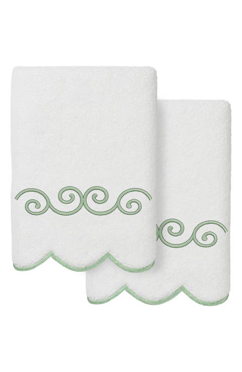 Symmetra Scallop Set of 2 Hand Towels