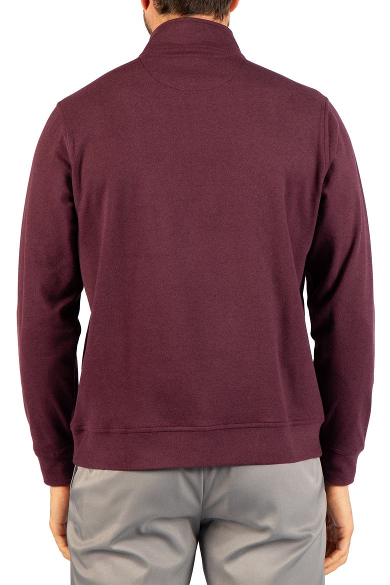 Brushed Quarter Zip Pullover, Alternate, color, WINE