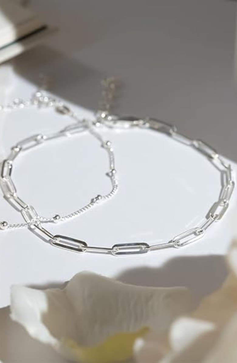 Oak & Luna Women's Link Chain Bracelet in Sterling Silver, Alternate, color, Sterling Silver