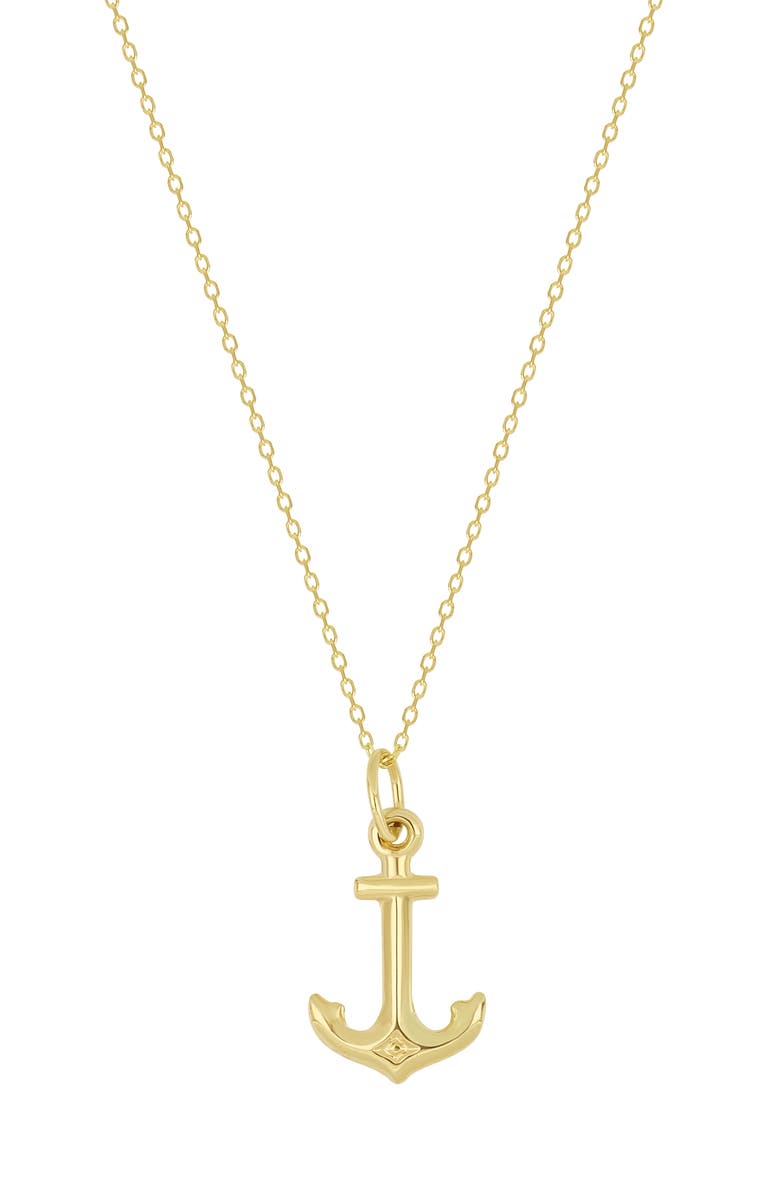 Bony Levy 14K Gold Anchor Pendant Necklace, Main, color, 14K Yellow Gold