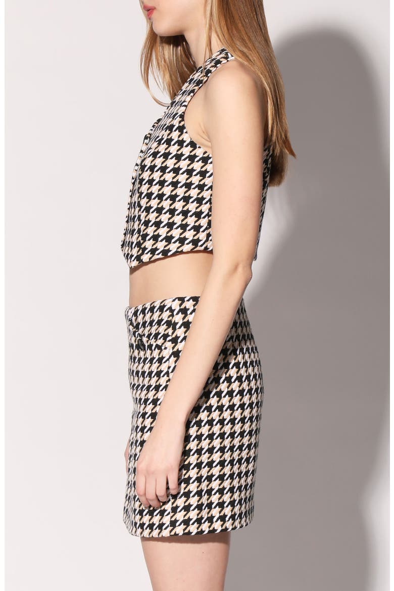 Teagan Houndstooth Miniskirt, Alternate, color, HERALD HOUNDSTOOTH
