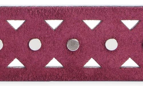 Isabel Marant Ohen Perforated Leather Belt In Raspberry 40ry