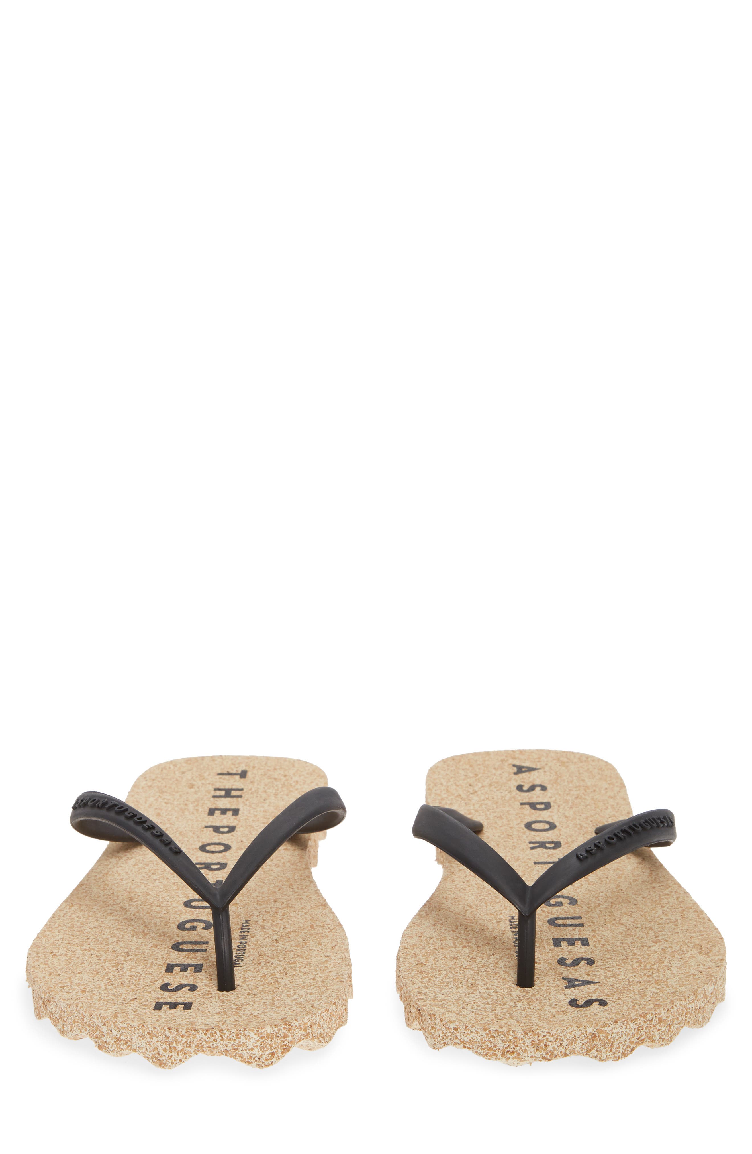 Fly London Base Flip Flop, Alternate, color, NATURAL/ BLACK CORK