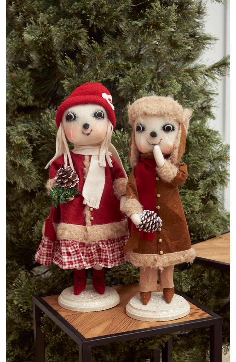 Gallerie II Clark Snowman Christmas Art Doll Figurine, Alternate, color, Brown