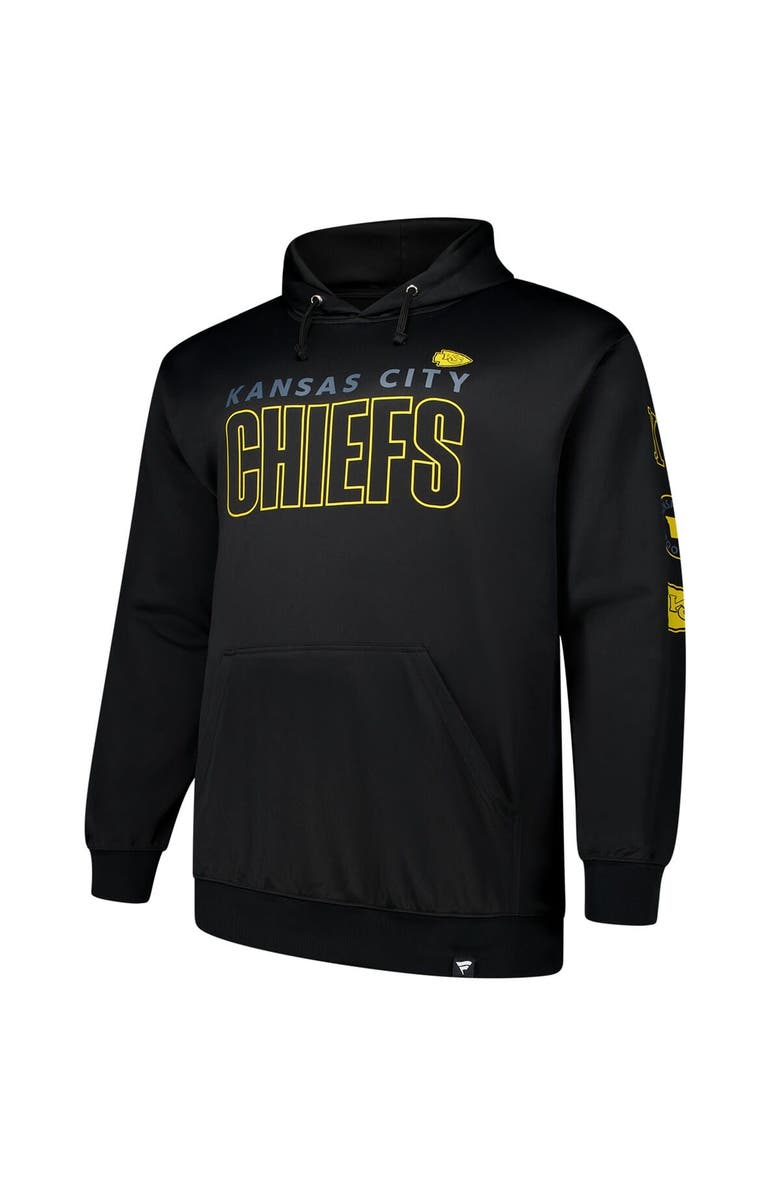 FANATICS Men's Fanatics  Black Kansas City Chiefs Big & Tall Fleece Pullover Hoodie, Alternate, color, 