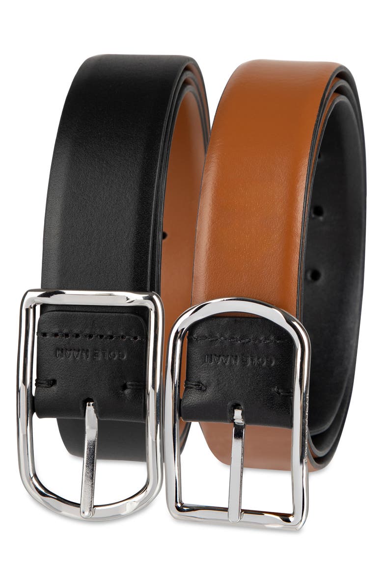 Cole Haan Black & Tan Reversible Leather Belt, Alternate, color, Black/ Tan