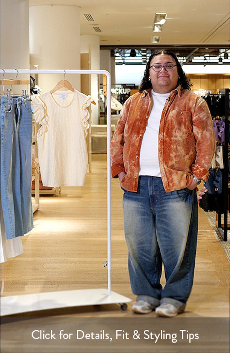 Ruffle Sleeve Textured Knit Top, sales video thumbnail