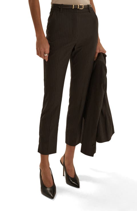 The Favorite Cigarette Pinstripe Ankle Pants