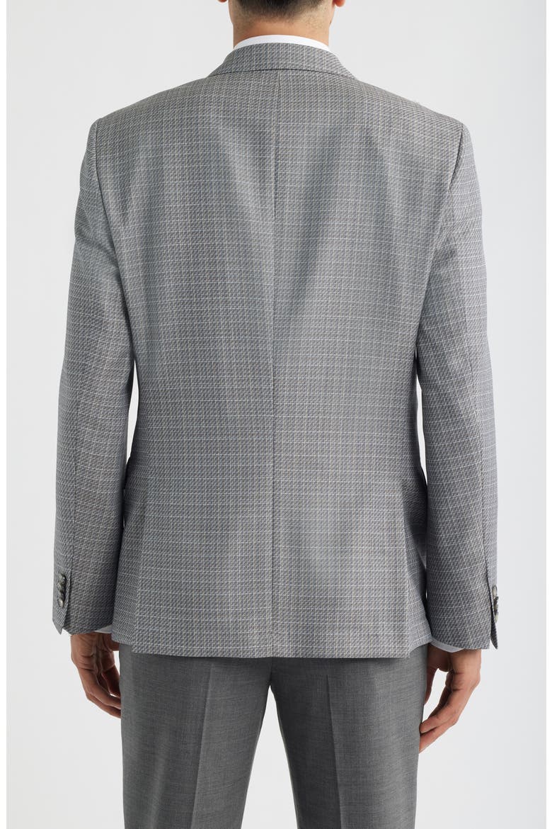 Hutson Slim Fit Grey Mélange Textured Virgin Wool Sport Coat, Alternate, color, GREY/ BEIGE/ KHAKI