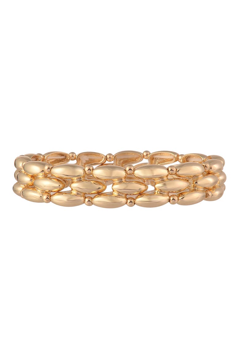 Metallic Stretch Bracelet, Alternate, color, GOLD