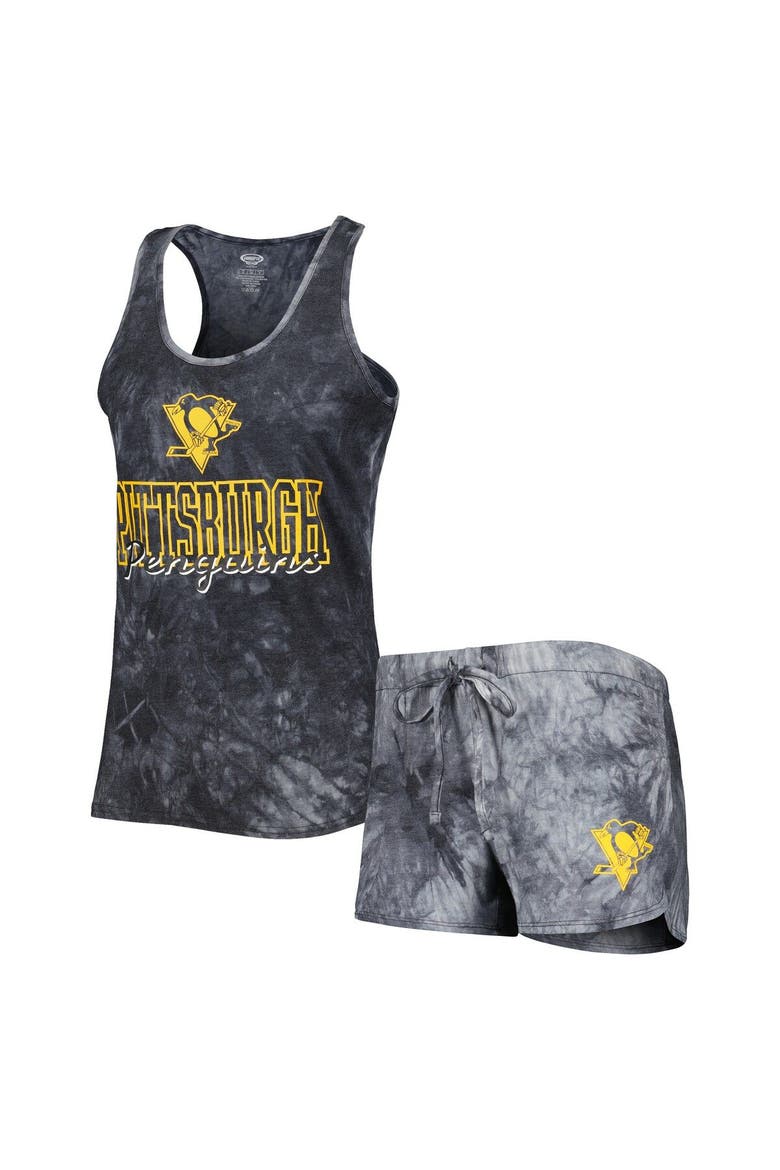 Women's Concepts Sport  Charcoal Pittsburgh Penguins Billboard Tank Top & Shorts Sleep Set, Main, color, Charcoal