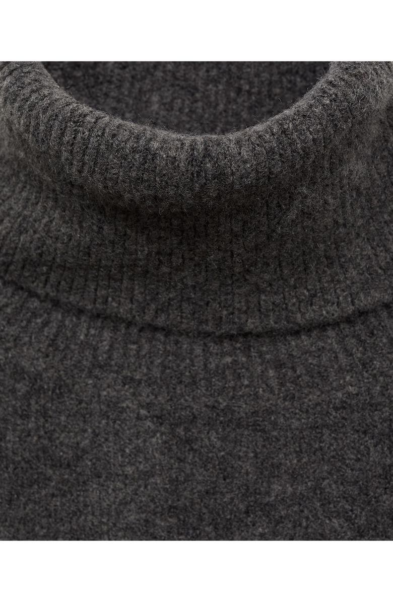 MANGO Turtleneck Sweater, Alternate, color, Charcoal