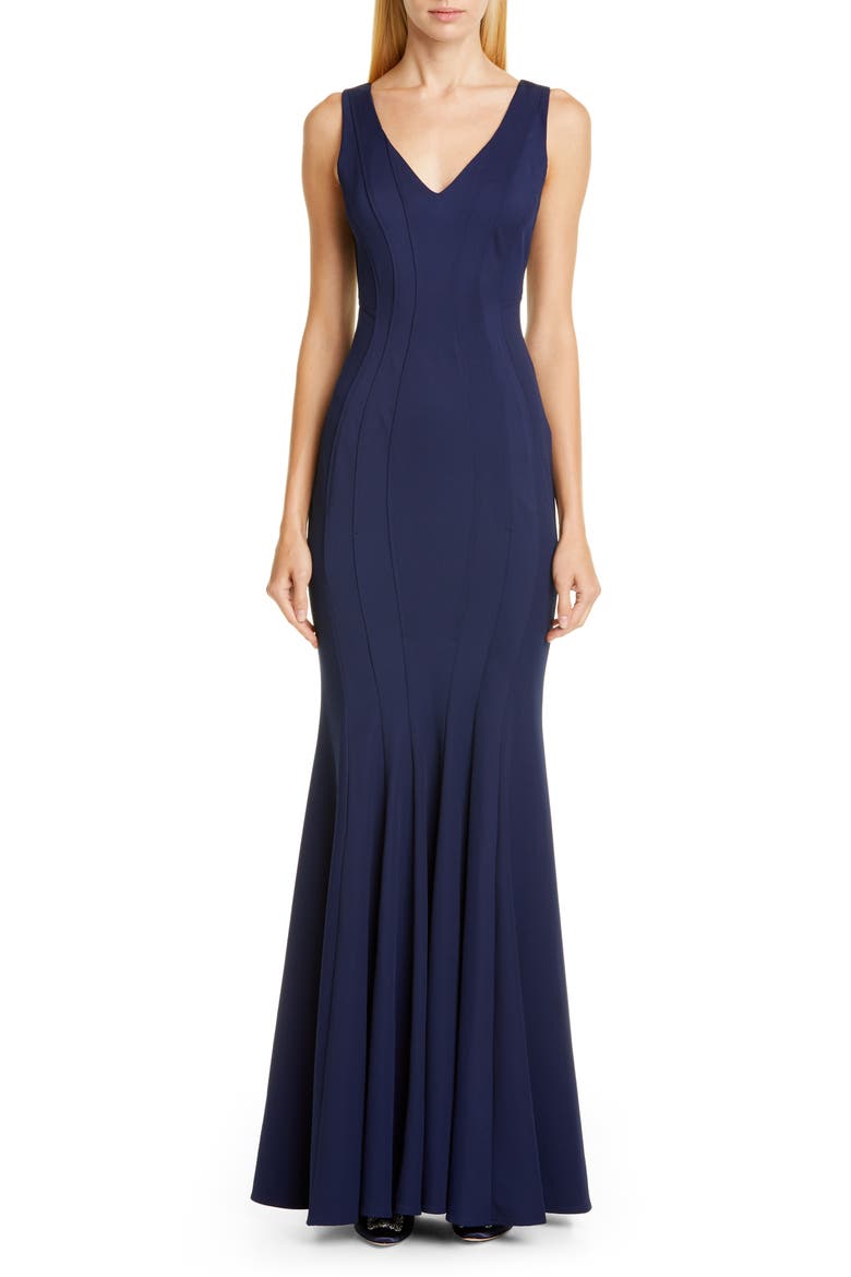 Ronnie Mermaid Gown, Main, color, NAVY