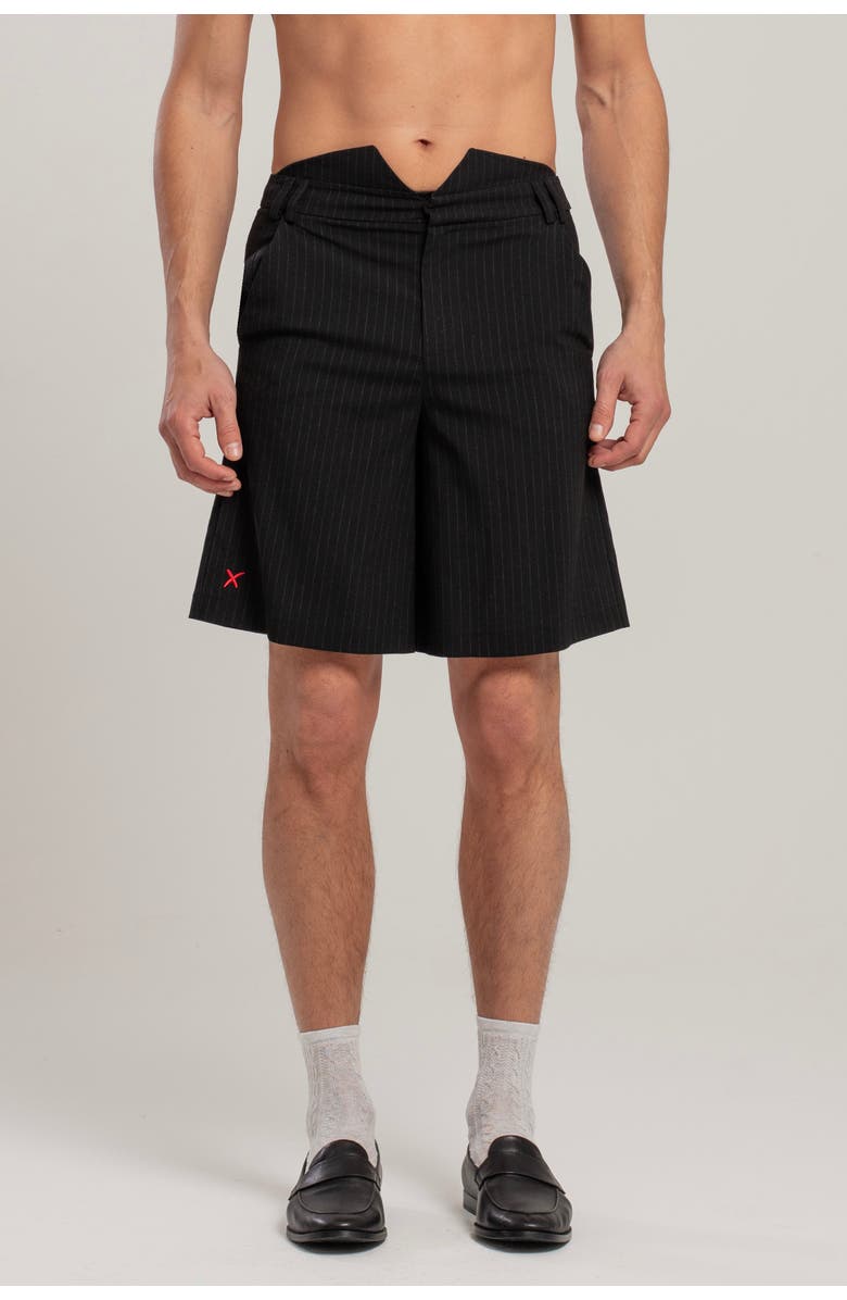 PCFG Free Heaven Striped Shorts, Alternate, color, Black