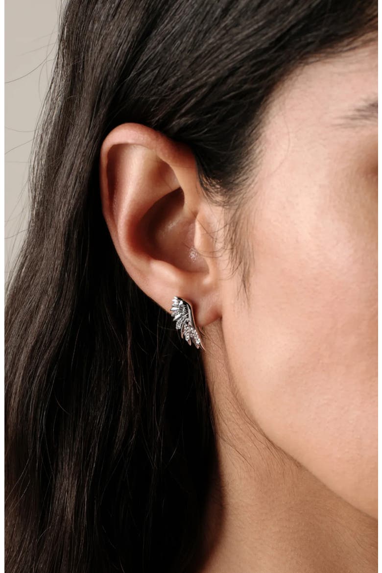 Sapphire Wing Ear Climbers, Alternate, color, 925 STERLING SILVER