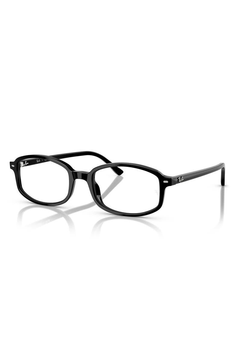 Ray-Ban 52mm Irregular Optical Glasses, Alternate, color, Black
