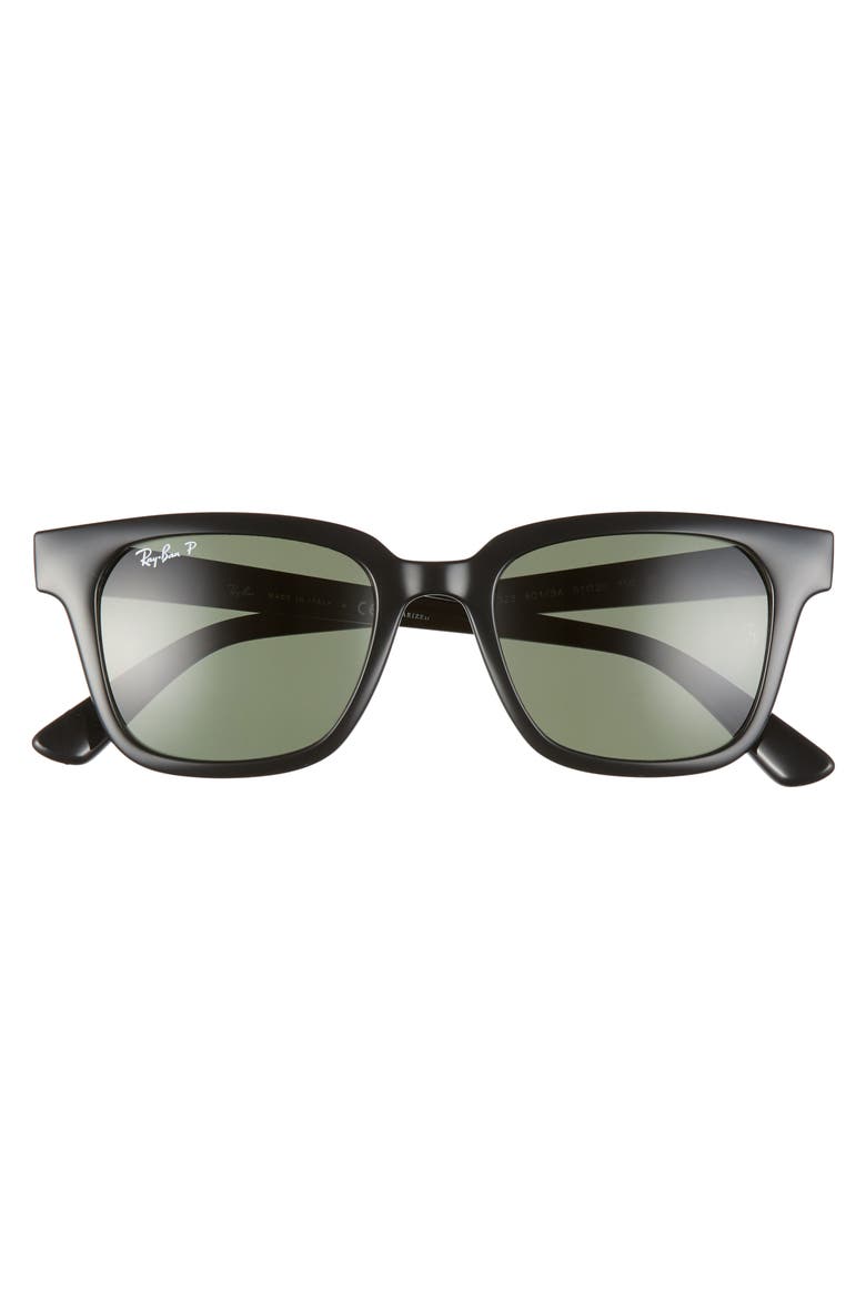 Wayfarer 51mm Polarized Sunglasses, Alternate, color, BLACK/ DARK GREEN POLAR
