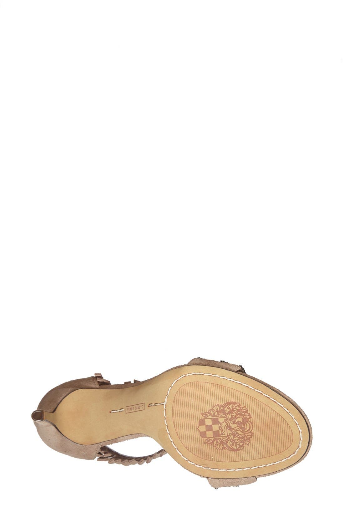 'Trumen' Fringe Sandal, Alternate, color, BEIGE