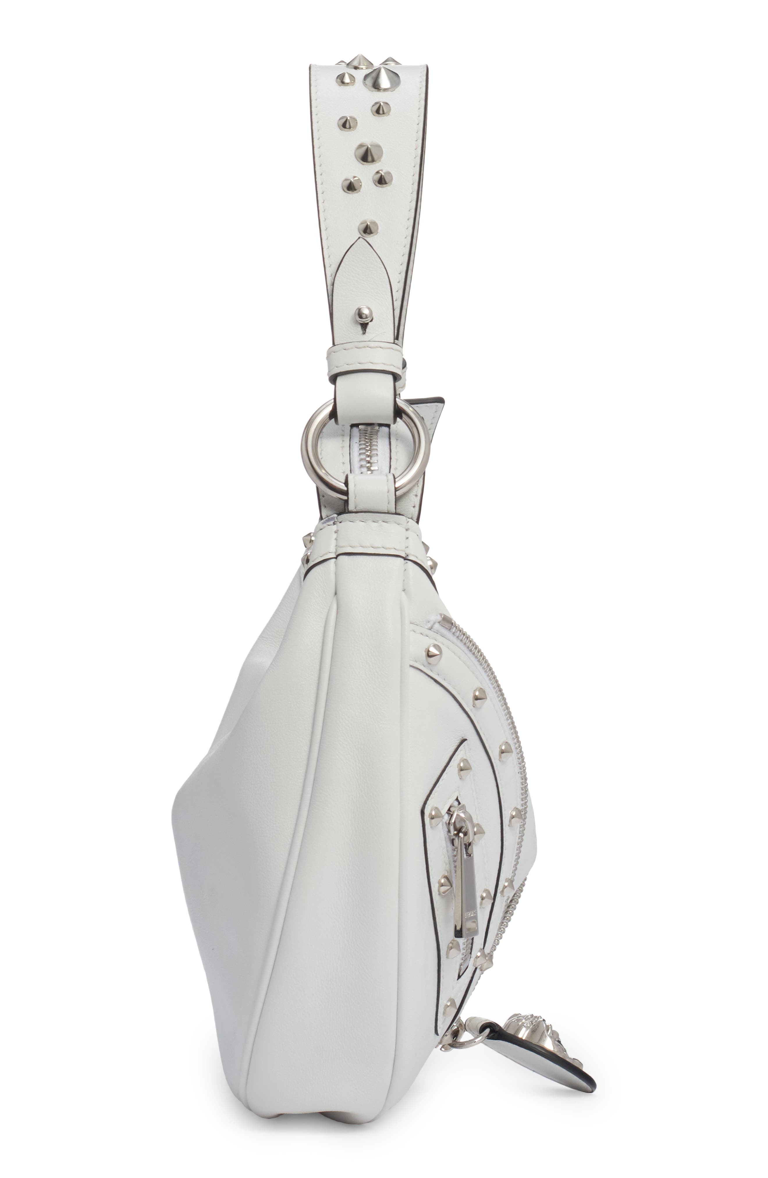 Small La Medusa Archive Hobo Bag, Alternate, color, OPTICAL WHITE-PALLADIUM