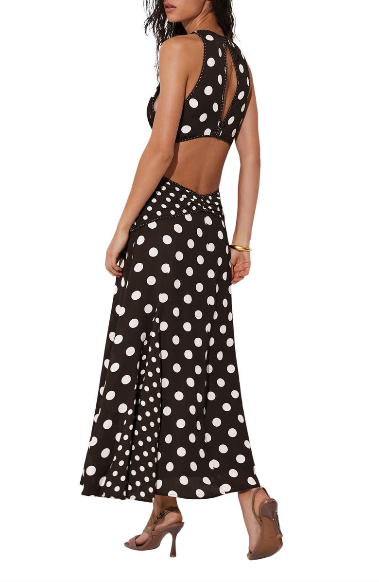 Reiss Nayla Mixed Polka Dot Cover-Up Dress, Alternate, color,