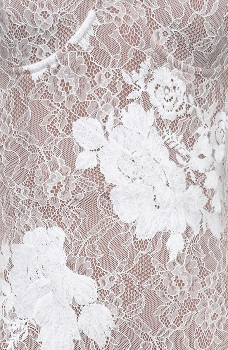 HOUSE OF CB Lucienne Lace Corset Strapless Gown & Bolero Set, Alternate, color, Ivory