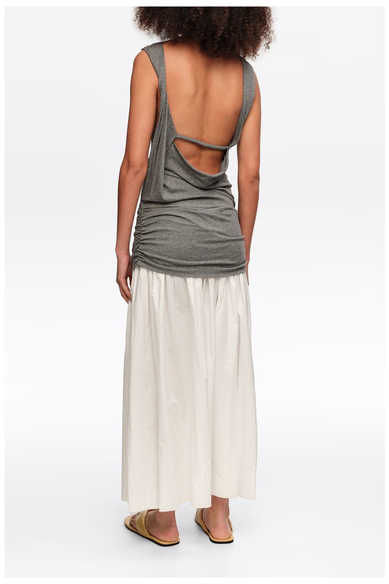 Two-Tone Melange Gray Sleeveless Dress, Alternate, color, GREY
