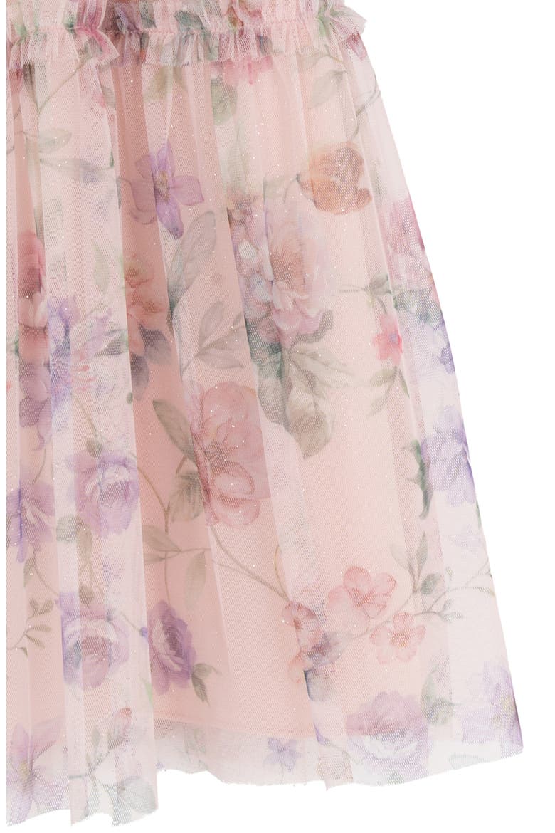 Kids' Floral Mesh Babydoll Dress, Alternate, color, BLUSH