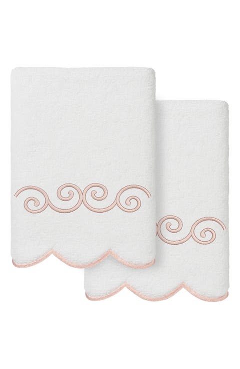 Symmetra Scallop Set of 2 Hand Towels