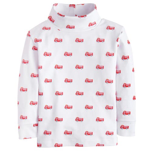 Little English Kids' Printed Turtleneck In Fire Trucks