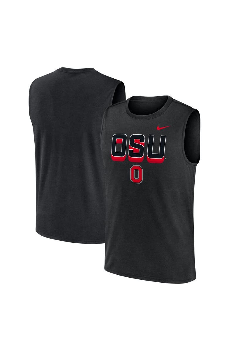 Nike Men's Nike Black Ohio State Buckeyes Primetime Tricode Legend Performance Tank Top, Main, color, Black