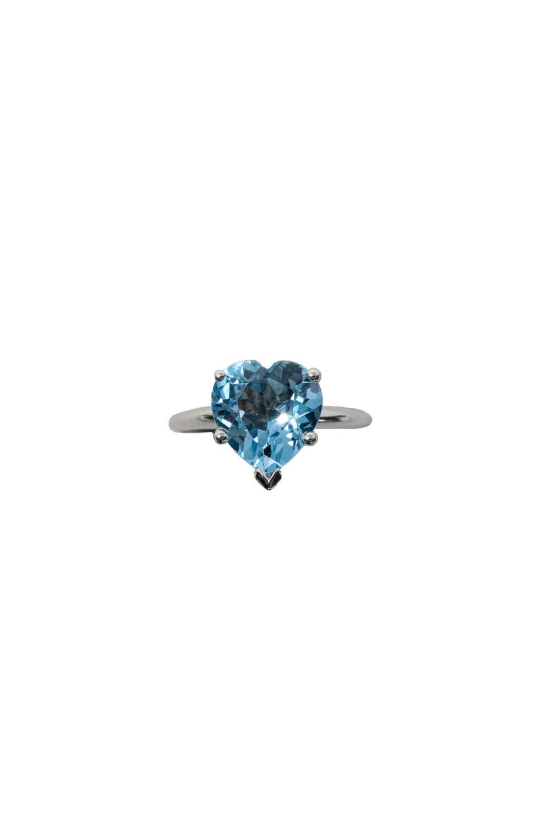FRY POWERS Heart Ring in Sky Blue Topaz, Main, color, Sky Blue Topaz