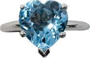 FRY POWERS Heart Ring in Sky Blue Topaz