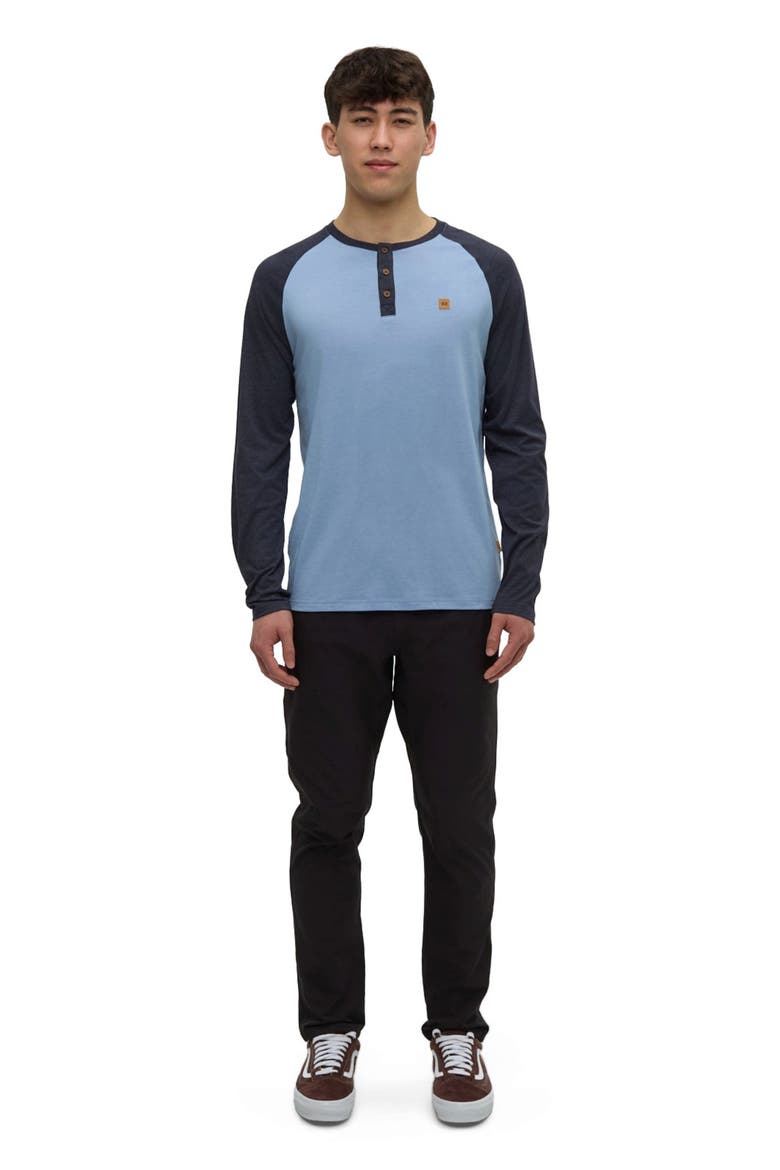 Baker Henley Longsleeve, Main, color, LakesideBlueHeather/MidBlue