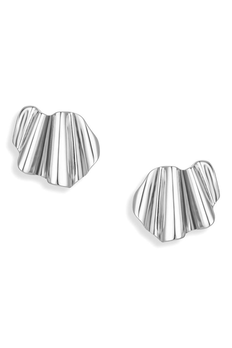 Mari Statement Studs, Main, color, SILVER