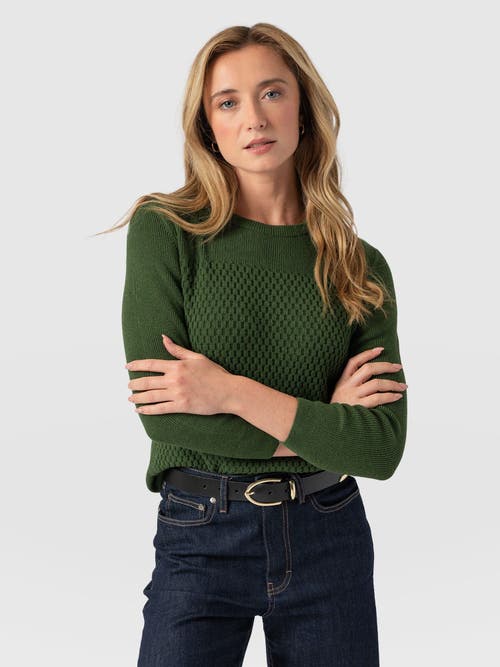 Saint + Sofia Honeycomb Rib Sweater