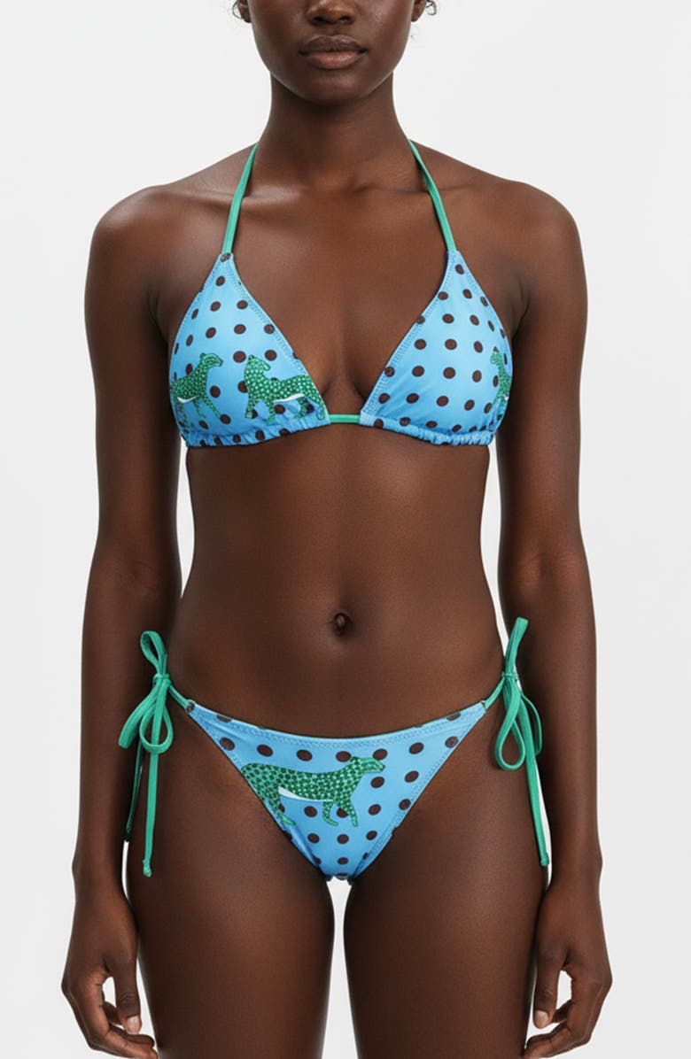 Jessie Zhao New York Verdant Wild Reversible Tie Side Bottom, Alternate, color, Blue