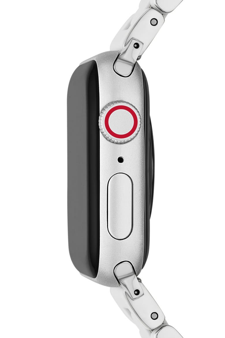 Silicone Apple Watch® Watchband, Alternate, color, GRAY / SILVER