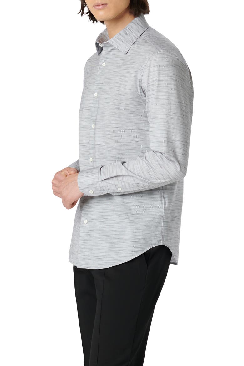 James OoohCotton® Mélange Print Button-Up Shirt, Alternate, color, ZINC