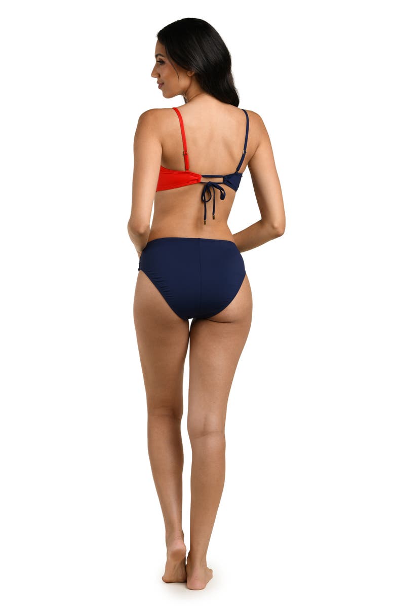 La Blanca Americana Bandeau Bikini Top, Alternate, color, Blue Multi