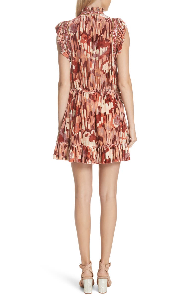 Ulla Johnson Penny Velvet Minidress, Alternate, color, 
